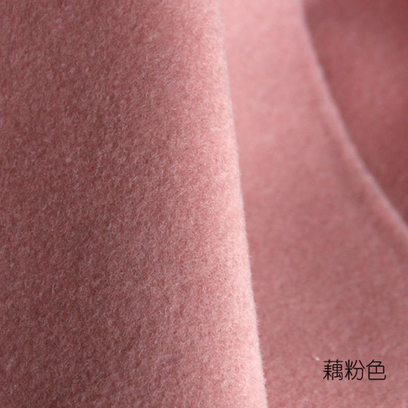 100羊毛双面呢布料 880g羊毛毛呢面料 秋冬素色羊毛大衣面料