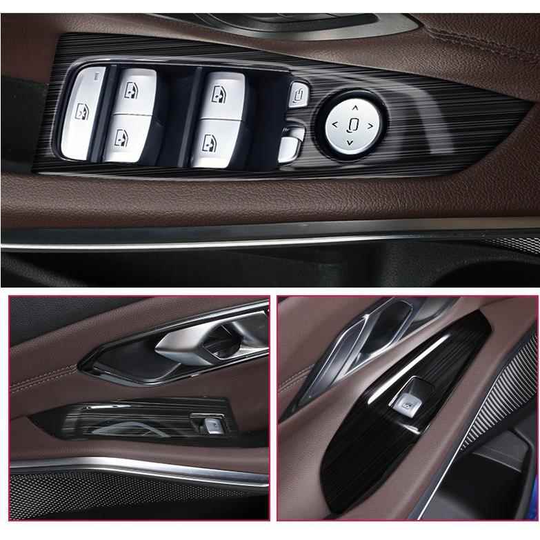 适用2020款宝马3系玻璃升降开关装饰贴3系g28扶手面板内饰改装
