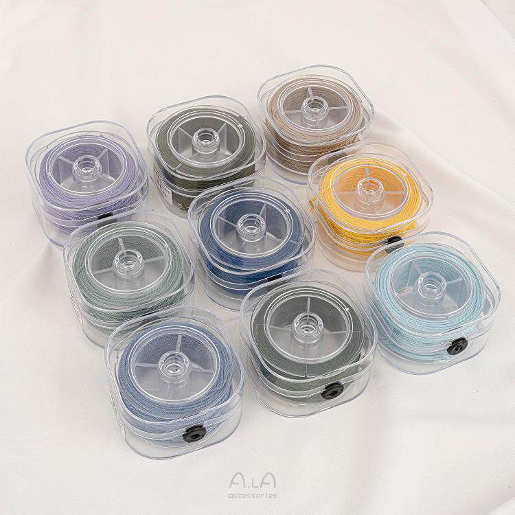 手搓棉线藏式文玩线绳五色线彩绳流苏绳子diy手工串珠编织棉线材