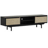 北欧表情电视柜茶几组合螣编双门黑色客厅视听柜简约家具