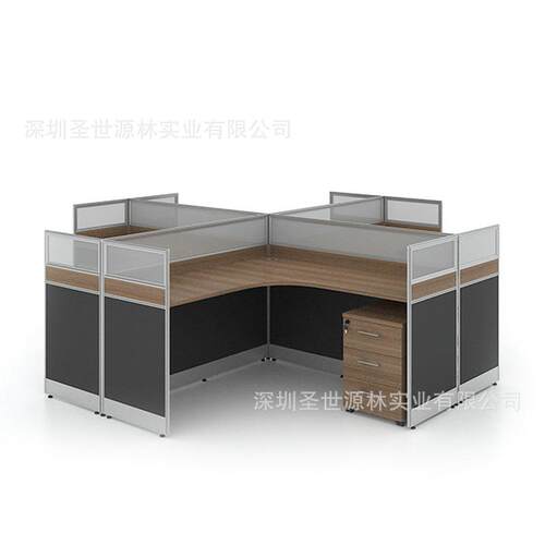 员工职员电脑办公桌工位屏风l型简约现代工业风卡座卡位转角组合
