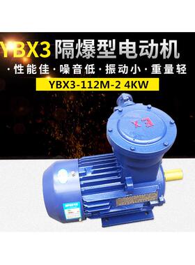 隔爆型三相异步电动机YBX3-112M-24W立卧式江苏防爆电机