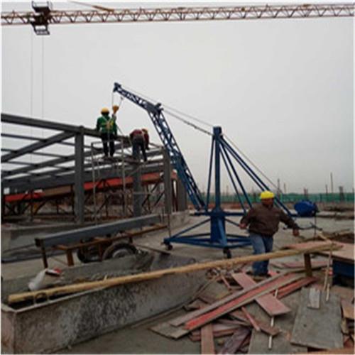 供应楼顶552拆移架搭建钢机结构用动小型吊运 移动式式简易吊机