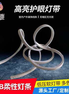 220VPVC节能柔性霓虹灯带8X16MM七彩软灯条户外防水线条灯LED灯带