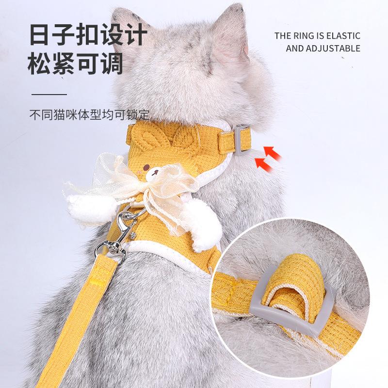 猫咪背心牵引小猫背带猫牵引绳