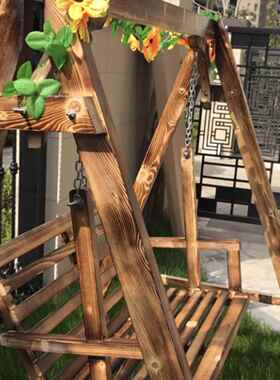 F95H7TS9全实木秋千腐防户外秋千摇椅儿童吊椅时尚双人秋千木加厚