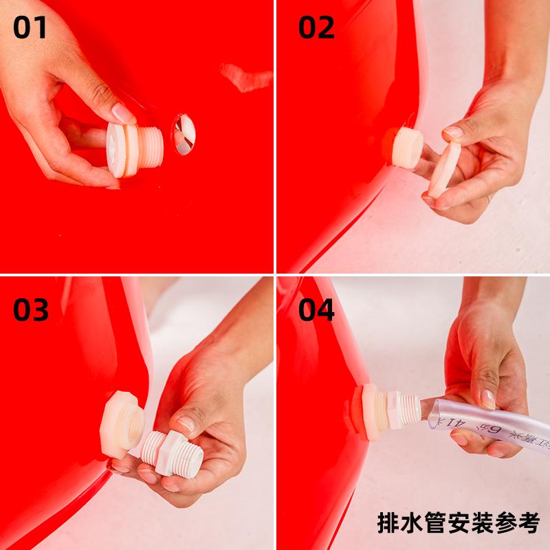 塑料浴盆家用成人洗澡盆大人加厚大盆洗衣用超大塑料盆耐用大号泡