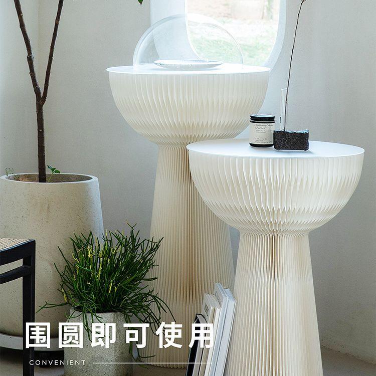 十八桌纸几花束型边小茶几边圆角几简约沙发边柜轻卧奢客厅室床头