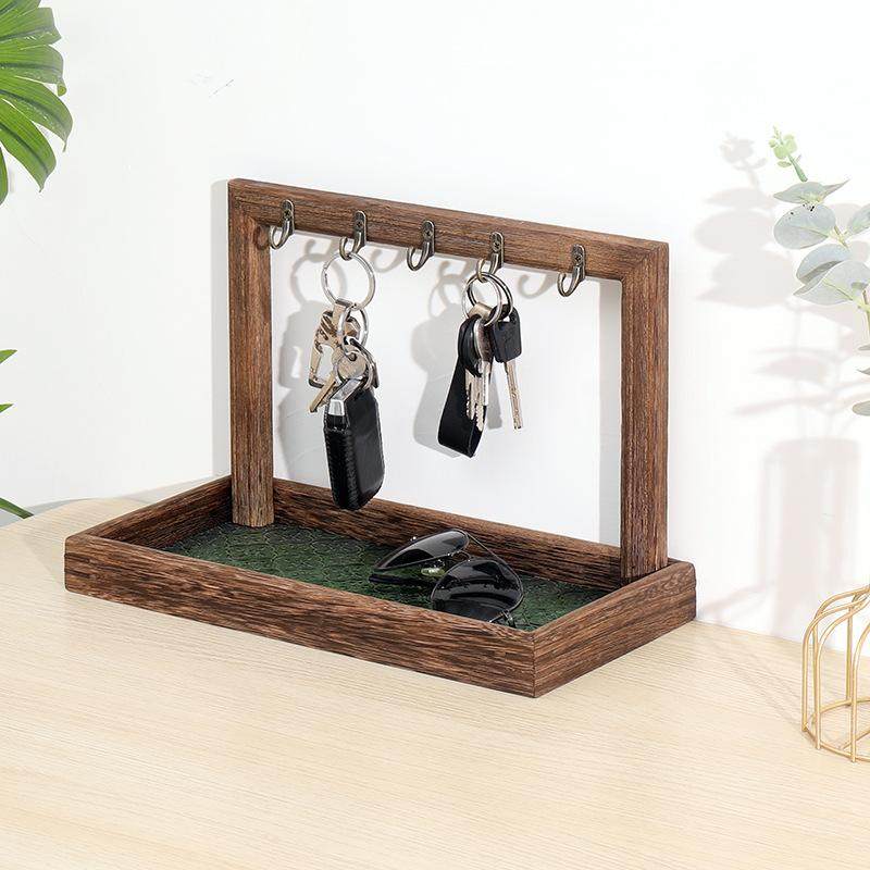玄关钥匙收纳盒摆件门口鞋柜上摆的放钥匙实木进门入户钥匙置物架,收纳整理,钥匙收纳盒,淘宝优惠券,粉丝福利购,淘宝优惠卷
