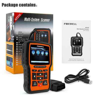 Foxwell NT510elite OBDII Scanner 汽车全系统诊断工具保养 复位
