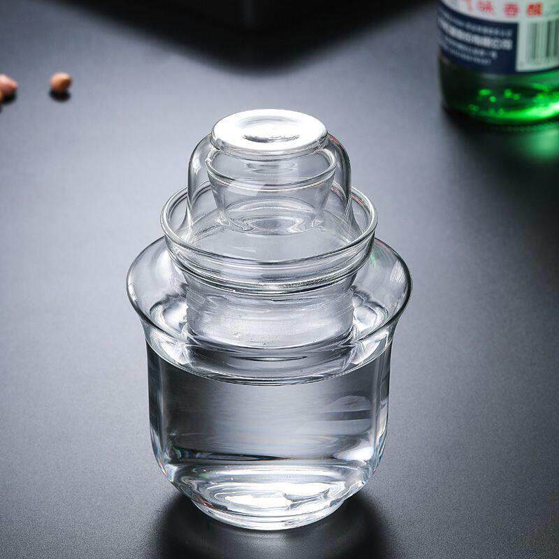 玻璃温酒器家用烫酒壶烫酒杯热酒壶温黄酒白酒清酒三件式酒具套装