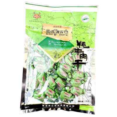 青海西宁特产雪域唐古拉牦牛肉干 牛肉粒糖果包装150克袋风干高原
