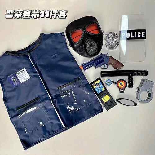 高档儿童真扮家家酒带玩音效小具警察消防彷扩音喇叭器警察音乐喊