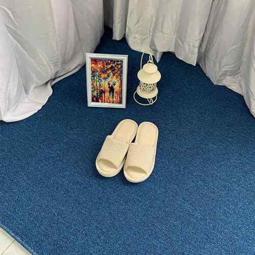ins风蓝色积地办毯商用公室桌下大面客摄影棚#1218拍照厅卧室地垫