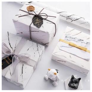 marble wrapping paper 大理石纹包装纸礼品纸套装男生男士精致