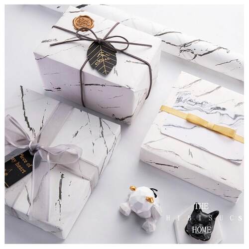 marble wrapping paper 大理石纹包装纸礼品纸套装男生男士精致