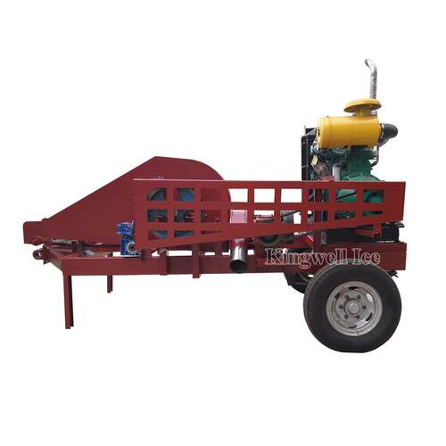 动式大移型碎吹冰送冰一体机渔港碎KW-CS100冰大碎冰机冰粉末型冰