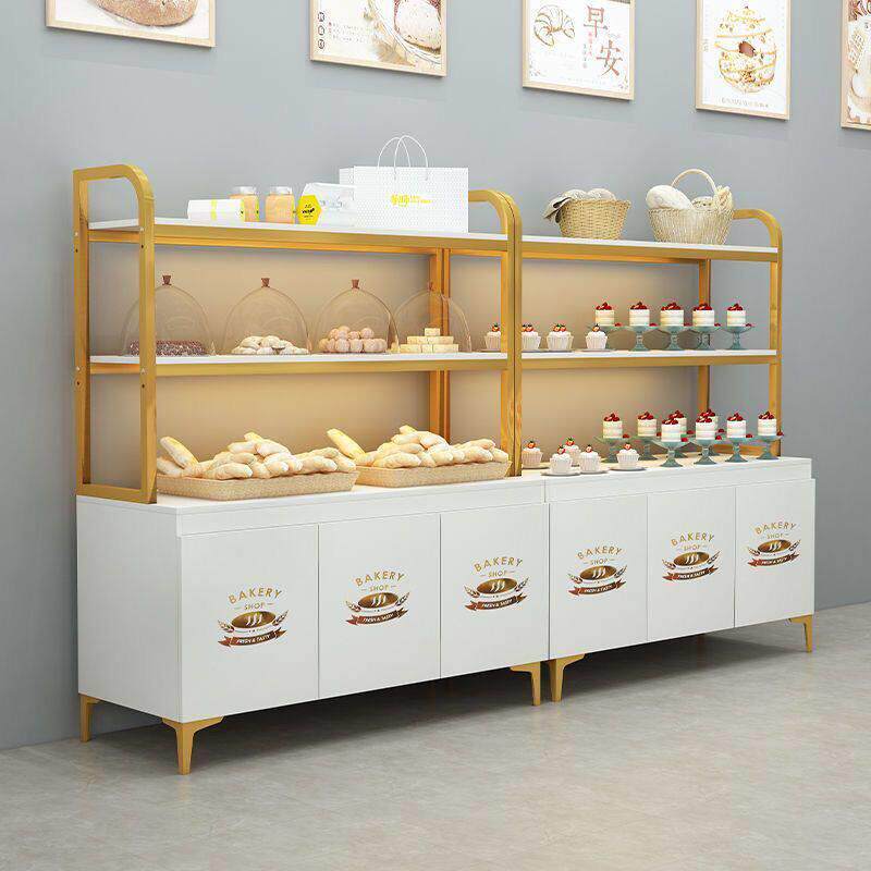 面包柜多层蛋糕架超市小食饼干糕点岛柜展示柜双面烘焙展示柜