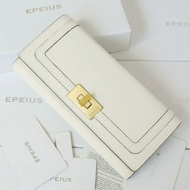 EPEIUS 北欧风简约真皮白色钱包手机小挂包纯头层牛皮 女礼物