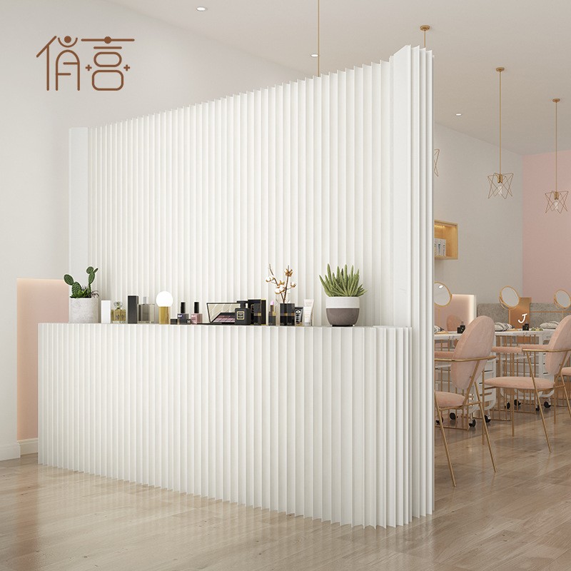 隔断展台折屏创意墙风琴办公隔断防水展台橱窗背景纸艺空间屏风