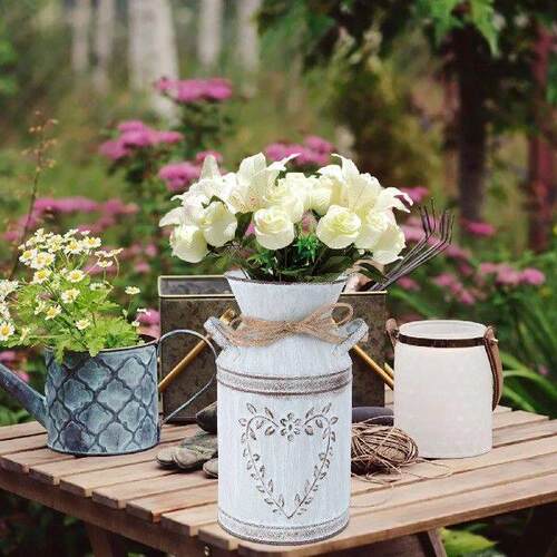 Rattan Heart Shaped Flower Arrangement Plant Pots Indoor