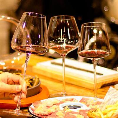 Crystal red wine glass set elegant wine glasses Goblet红酒杯