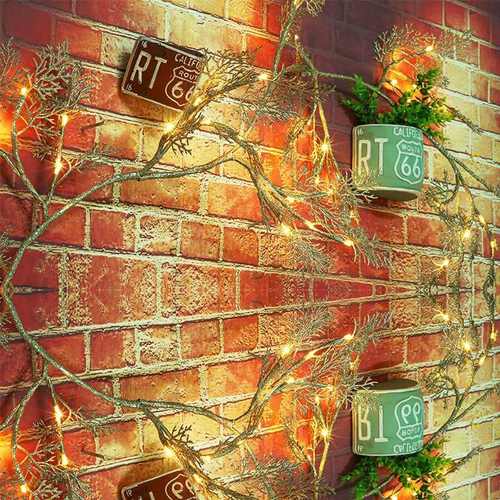 led立体装饰彩灯藤条灯灯串仿真藤条树灯网红室内装饰灯代发