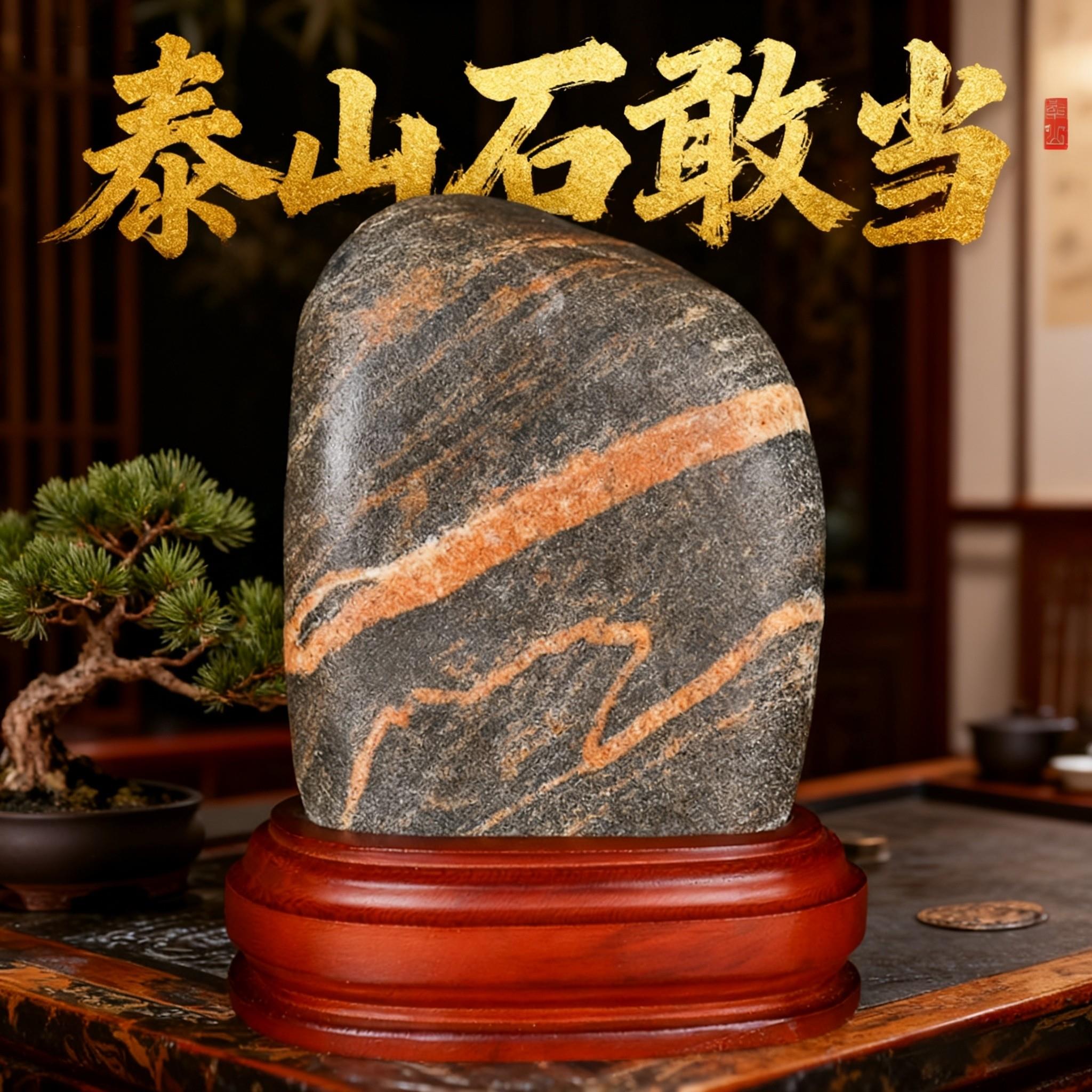 不切底泰山原石石敢当补缺角靠山旺宅客厅玄关书房观赏石风水摆件