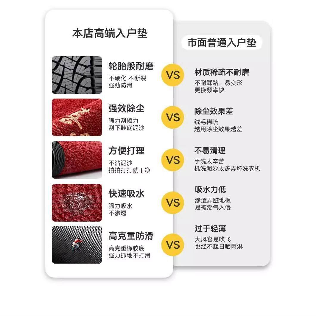 豪宅别墅入户门地垫进门家用脚垫可定制免洗门垫防滑耐脏脚踏垫