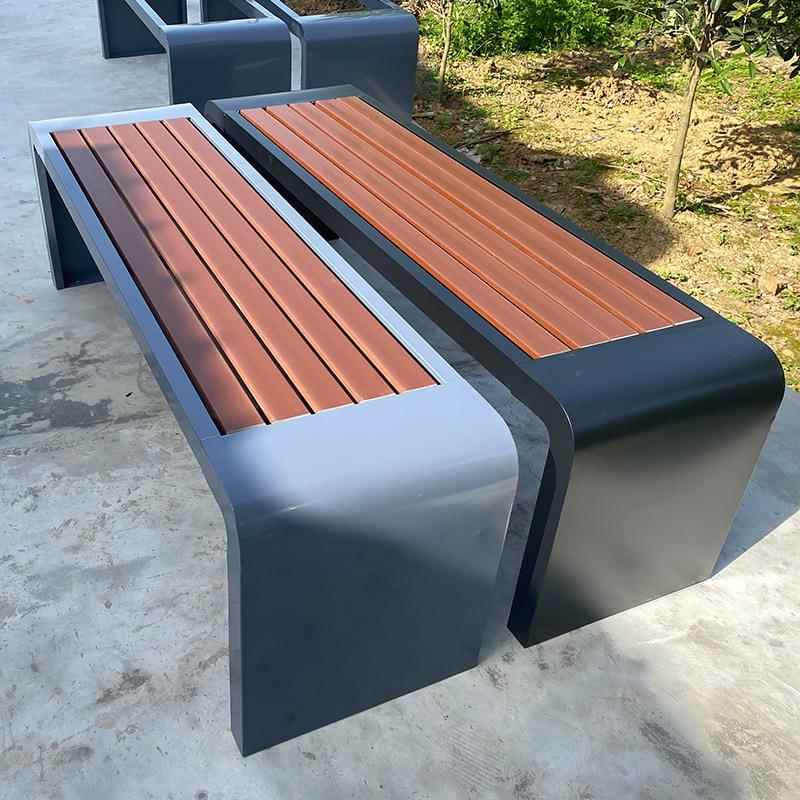 公园等待区公共场合户外休息凳子广场长条椅bLewtkty椅子露天椅庭