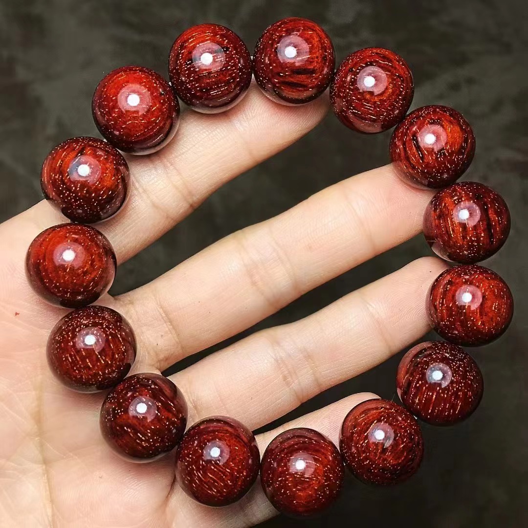 【1.5金星】小叶紫檀老料佛珠文玩手串念珠手链情侣送礼收藏佳品