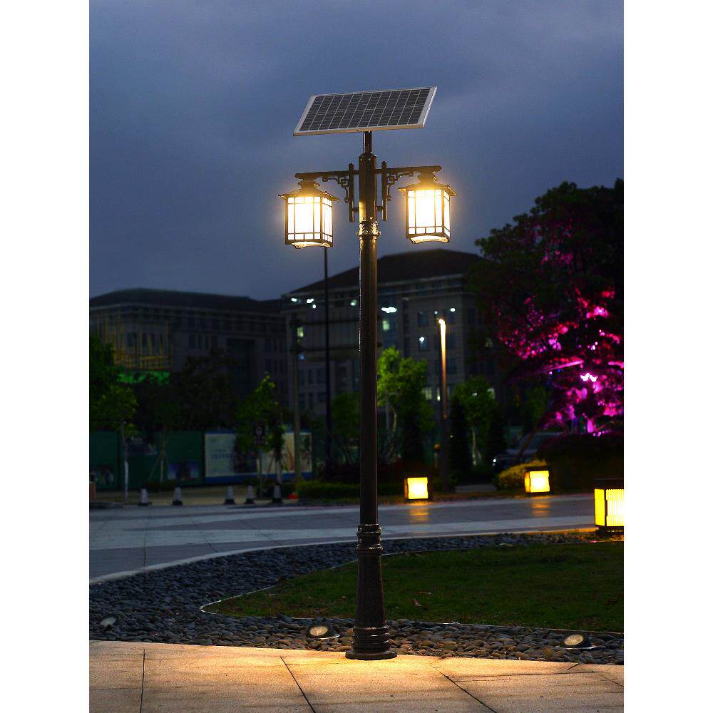 太阳能庭院灯户外防水花园别墅草坪道路中式室外超亮照明工程路灯