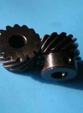 螺旋齿轮45度M1模15齿代替伞齿轮蜗杆蜗轮1M15T交错轴改变方向