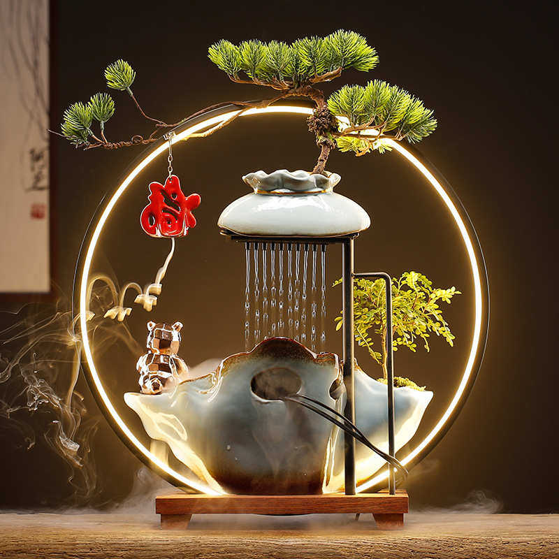 招财流水摆件水车循环水客厅生财创意家居装饰办公室桌面开业礼品,家居饰品,流水摆件,淘宝优惠券,粉丝福利购,淘宝优惠卷