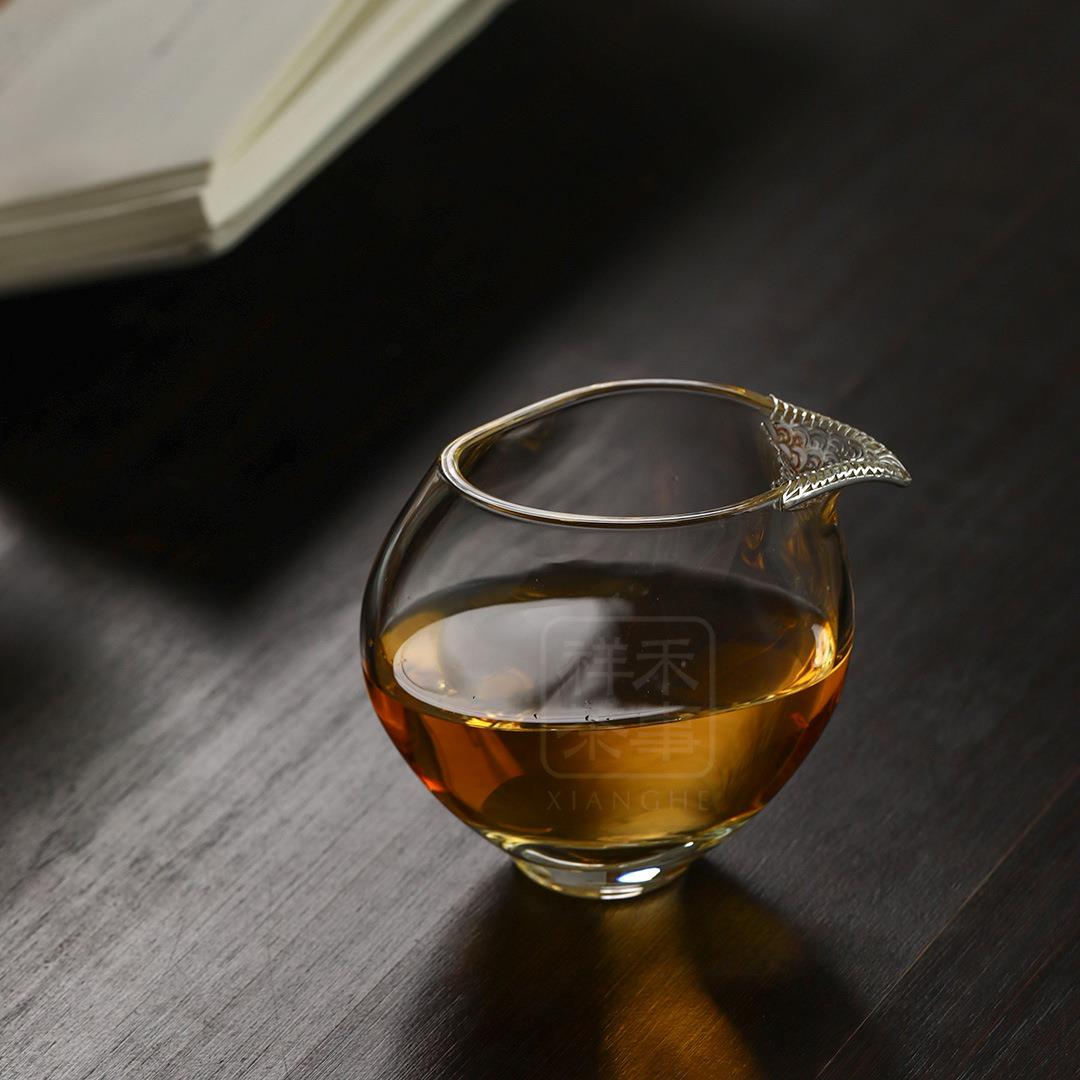 厂家国风银嘴过滤公道杯纯手工耐热玻璃泡茶器高档家用公杯