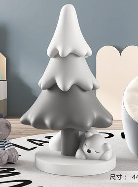 高档圣诞树地落摆件客视厅电乔柜沙发旁家居装饰品熊开业迁圣诞节