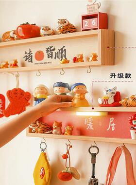 创意入户门玄关钥匙收纳挂架免打孔进门挂钩墙上装饰画置物架壁挂