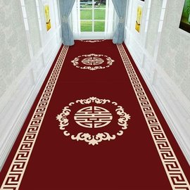 过道走廊地毯中式家用客厅玄关地垫满铺酒店宾馆楼梯长条防滑定制