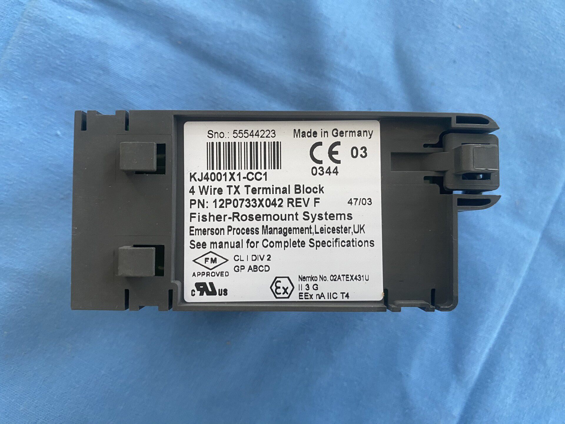 德国原装艾默生KJ4001X1-CC1接线端子，4线TX端子