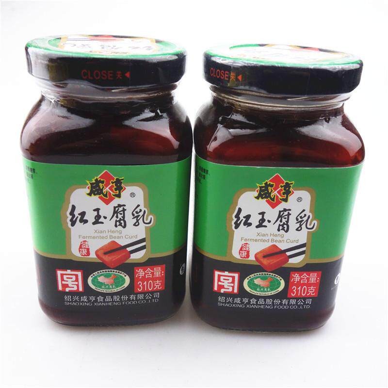 -*咸亨红玉腐乳 310克*4瓶 浙江特产绍兴红腐豆腐乳下饭菜 包邮