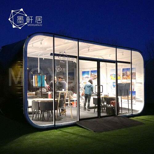 移动充气胶囊小屋酒店帐篷黑色小型户外景区咖啡屋便携式充气式