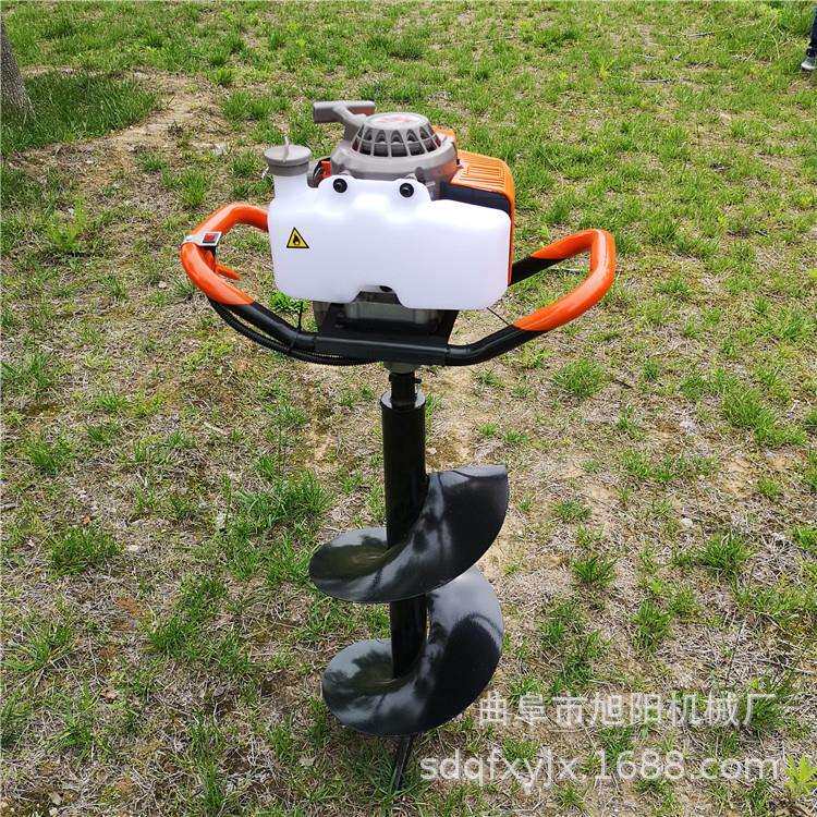 螺旋地钻钻立头大棚柱打二冲程桩工程打孔土挖钻地机果树施挖坑种