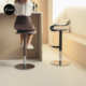 轻奢不锈钢升降吧椅可旋转简约吧台厨房高台高脚吧凳酒吧前台凳