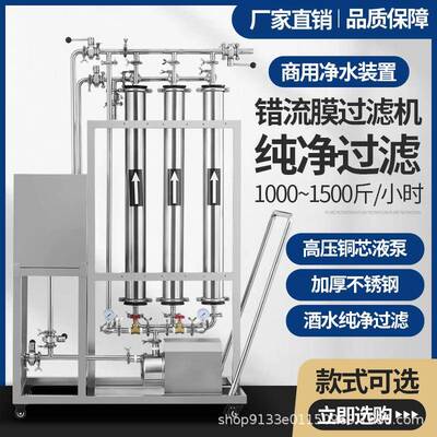 自酿商家全自动白果啤黄米葡萄酒催陈过滤器除杂苦味去油设备机械