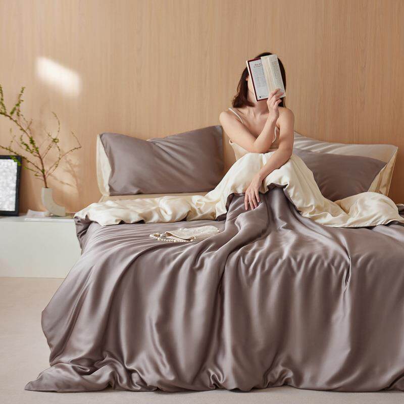 北欧轻奢60s兰精天丝四件套A类夏季亲肤裸睡床单被套凉感被套