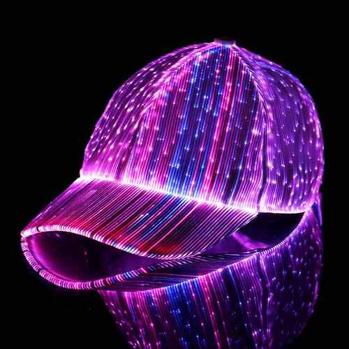 New LED Fiber Optic Light Up Hat Glow Baseball Cap for Bar