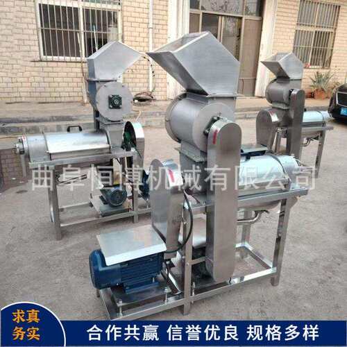 商用果蔬榨汁加工设备 大型不锈钢生姜破碎榨汁机 工业刺梨榨汁机