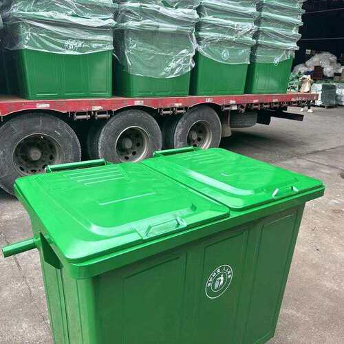 环卫垃圾桶660升大型市政挂车垃圾桶带轮镀锌板1100L铁质垃圾车
