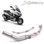 摩托车改装 光阳赛艇400排气管刺激Xciting400不锈钢排前段排气管