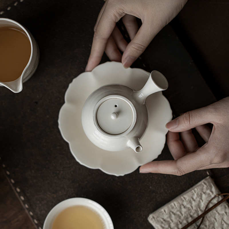 草木灰茶壶陶瓷泡茶简约复古风单壶家用小号冲茶器带过滤功夫茶具